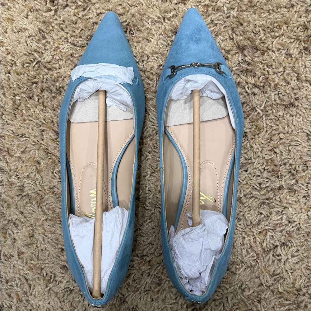 Sam Edelman Nori Blue Suede Flats